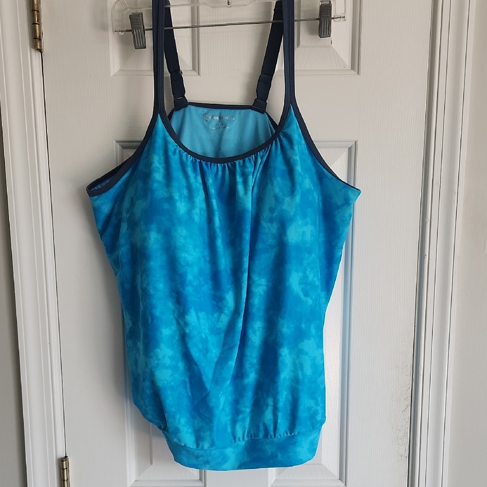 Free Country Blue Camisole One Piece Swimwear